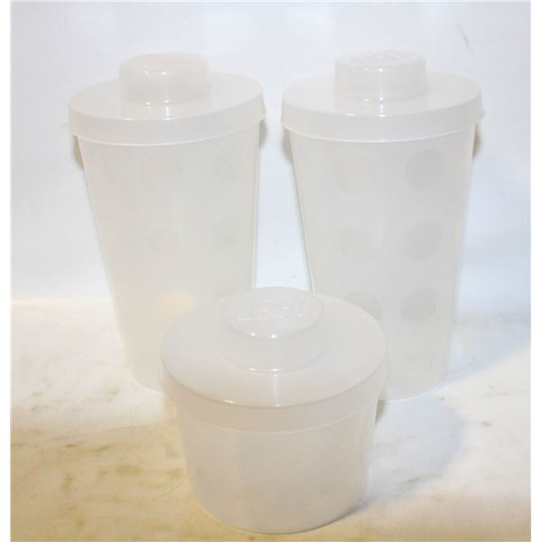 VINTAGE LEGO PICK-A-BRICK CUPS- LOT OF 3