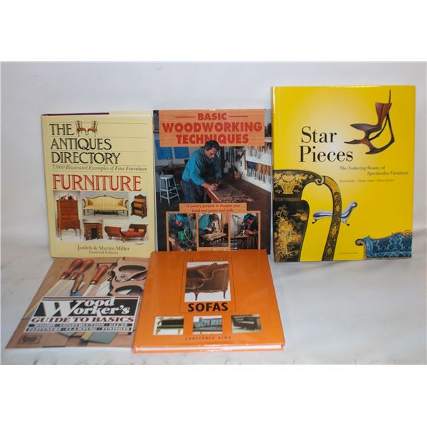 LOT OF 5 VARIOUS ANTIQUE FURNITURE AND