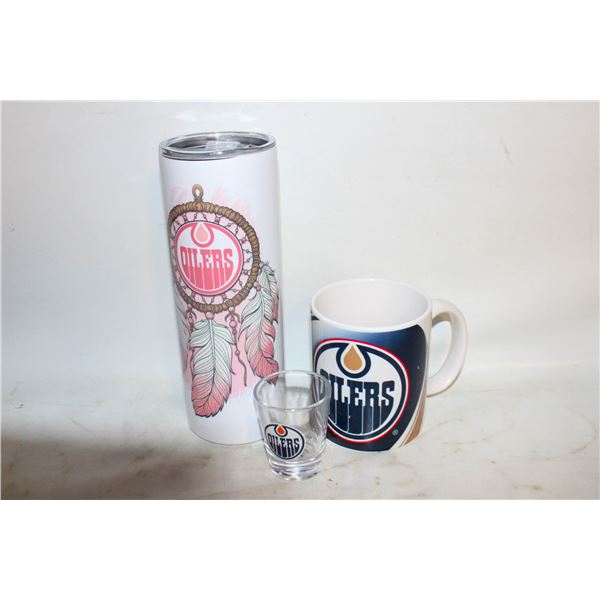 OILERS COFFEE MUG AND SHOOTER GLASS