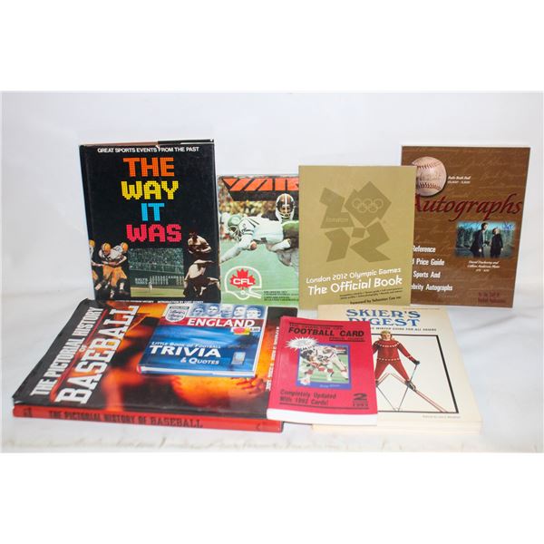 LOT OF 9 VARIOUS SPORTS BOOKS