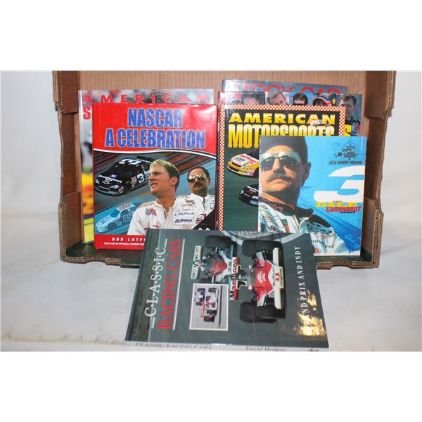 LOT OF 8 VARIOUS AUTO RACING BOOKS