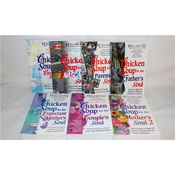 LOT OF 7 VARIOUS CHICKEN SOUP BOOKS