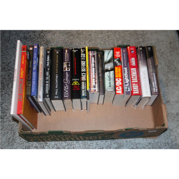 LOT OF 18 VARIOUS MUSIC THEMED BOOKS