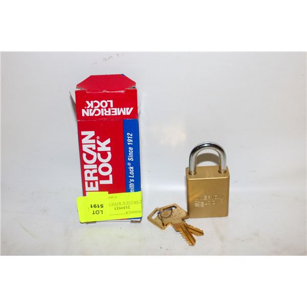 AMERICAN LOCK WITH 2 KEYS NEW