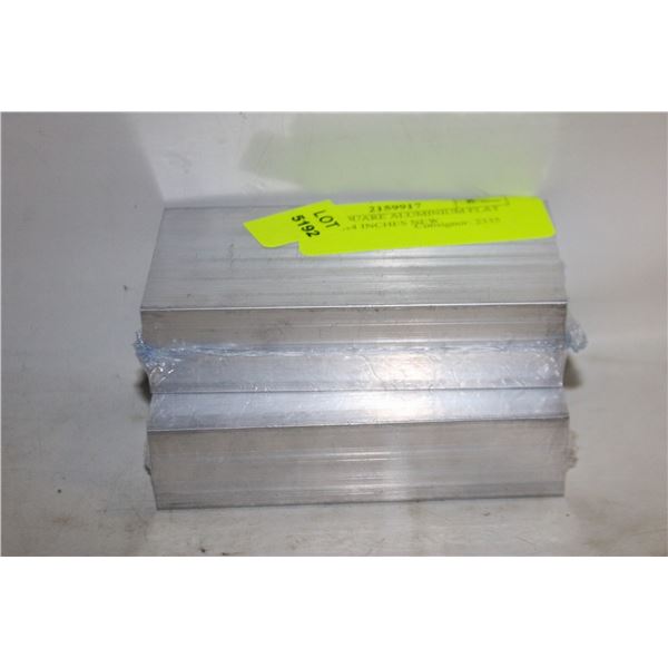 2 PACK SQUARE ALUMINIUM FLAT BAR 1X2X4 INCHES NEW