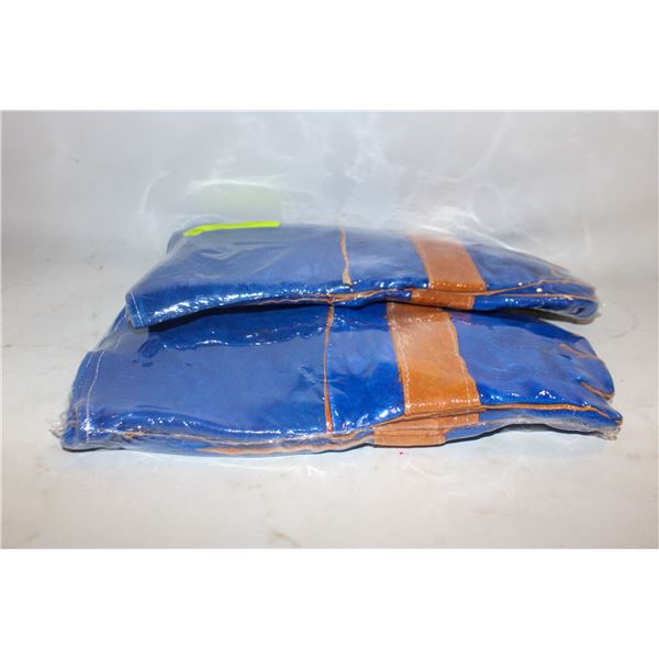 2 PACK BLUE LEATHER HEAT RESISTENT WELDING GLOVE