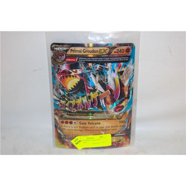 POKEMON PRIMAL GROUDON JUMBO CARD
