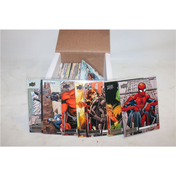 MARVEL CARDS IN STORAGE BOX APPROXIMATELY 70