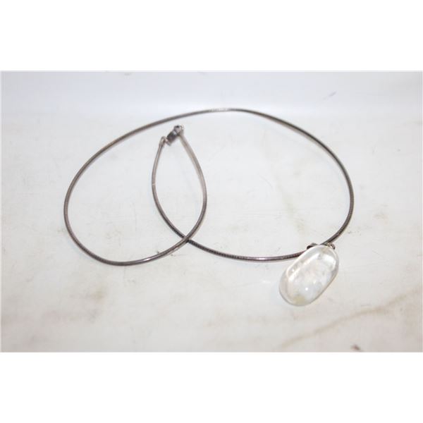 10.6 GRAM 925 SILVER PENDANT NECKLACE-ESTATE