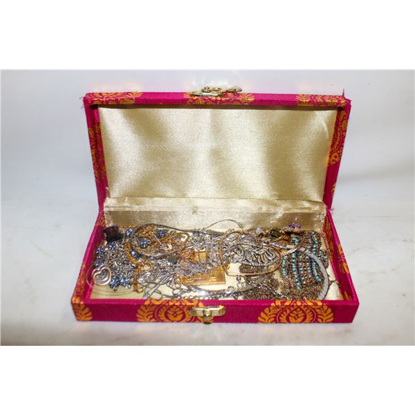 ESTATE JEWELRY PINK SATIN BOX-ESTATE