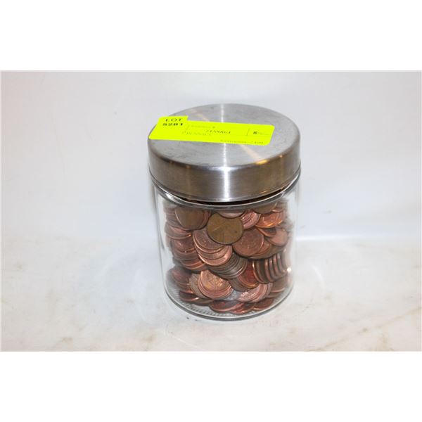 JAR OF PENNIES
