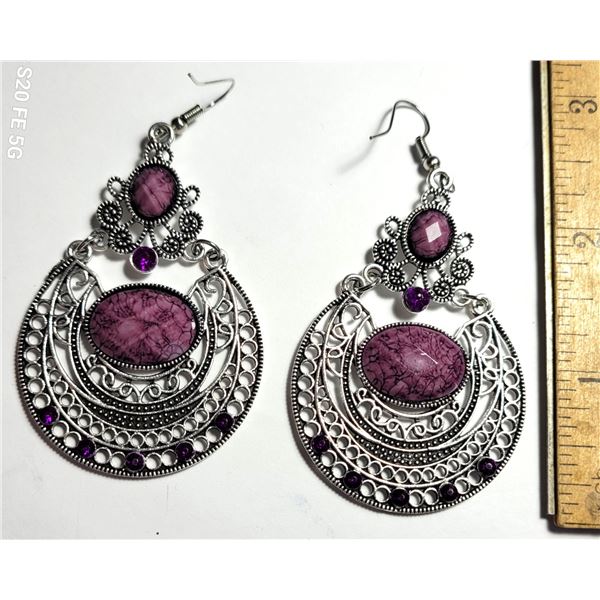 23)  SILVER TONE HEAVILY FILAGREE CARVED