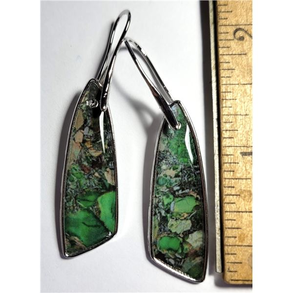 22)  SILVER TONE WITH A CLEAR COAT GREEN