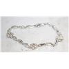 Image 1 : RHINESTONE FLORAL LINK BRACELET,7.5 INCHES