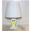 Image 1 : VINTAGE CERAMIC LAMP W/SHADE, 12-INCH HIGH