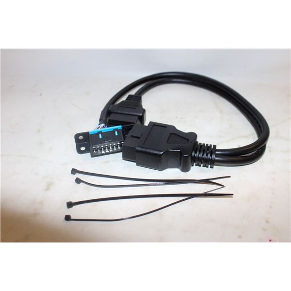 OBD2 SPLITTER Y CABLE 16 PIN MALE TO 2 FEMALE EXTE