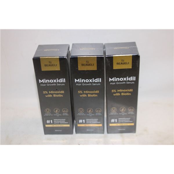 (3) BEAUELI MINOXIDIL WITH BIOTIN HAIR LOSS SERUM
