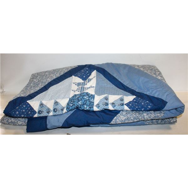 DOUBLE SZ PATCHWORK QUILT BLANKET-ESTATE