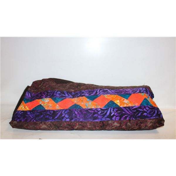 PEACOCK PATCHWORK QUILT DBL SZ APPROX