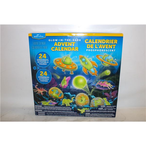 GLOW IN THE DARK ADVERT CALENDER WITH SCIENCE