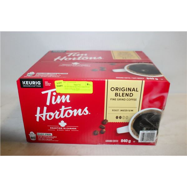 BOX OF TIM HOROTNS ORIGINAL BLEND COFFEE PODS