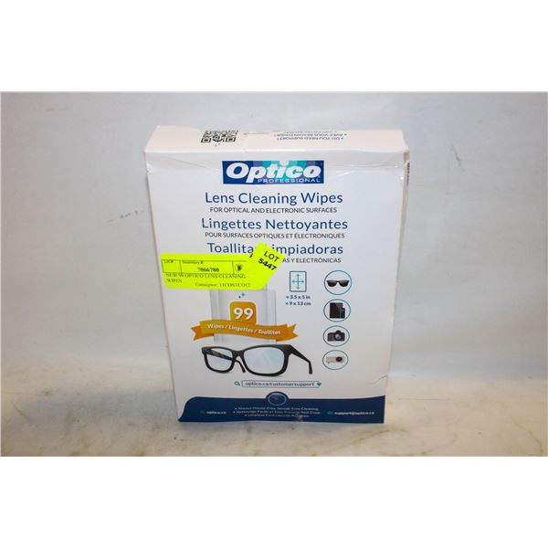 NEW 99 OPTICO LENS CLEANING WIPES