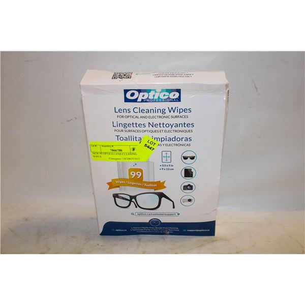 NEW 99 OPTICO LENS CLEANING WIPES
