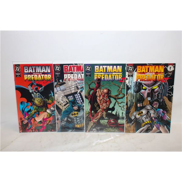 LOT OF 4 BATMAN VS PREDATOR COMIC