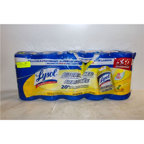5 X 110 WET WIPES LYSOL CITRUS