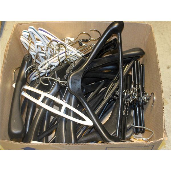 HANGERS- ALL TYPES- BOX LOT ASSORTED