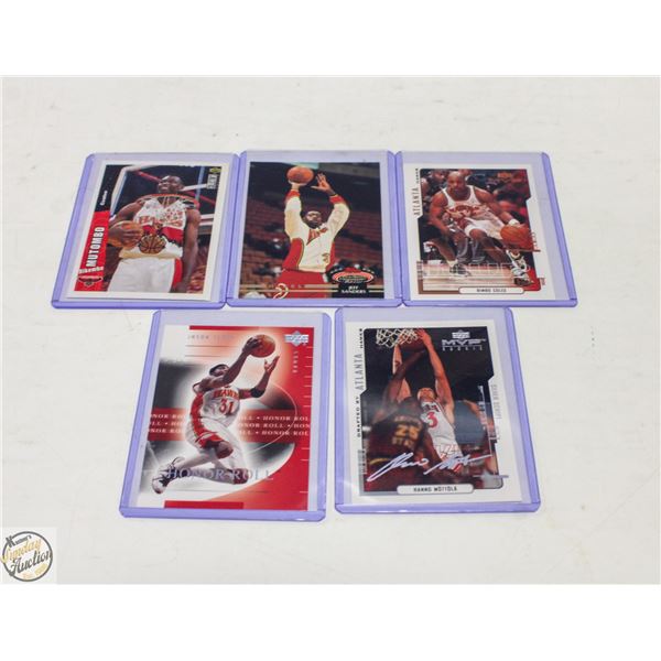 (5) HAWKS COLLECTOR BASKETBALL CARDS