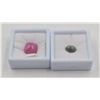 Image 1 : #254-NATURAL RUBY 20.06CT  & CATE EYE 3.96 CT