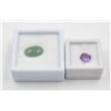 Image 1 : #91-NATURAL AMETHYST 2.00CT & AVENTURINE 6.15 CT