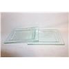 Image 1 : BUBBLE ART GLASS TRAYS- LOT OF 2- 8" X 6"