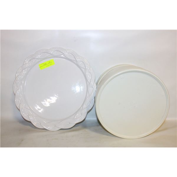 STONEWARE SERVING 13" PLATTER