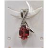 Image 2 : #184-NATURAL RED GARNET & CZ PENDANT