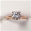 Image 1 : 10K ROSE GOLD MOISSANITE(0.8CT) RING SIZE 6