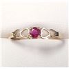 Image 1 : 10K YELLOW GOLD RUBY(0.17CT) RING SIZE 7