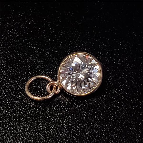 10K YELLOW GOLD MOISSANITE(0.75CT) PENDANT