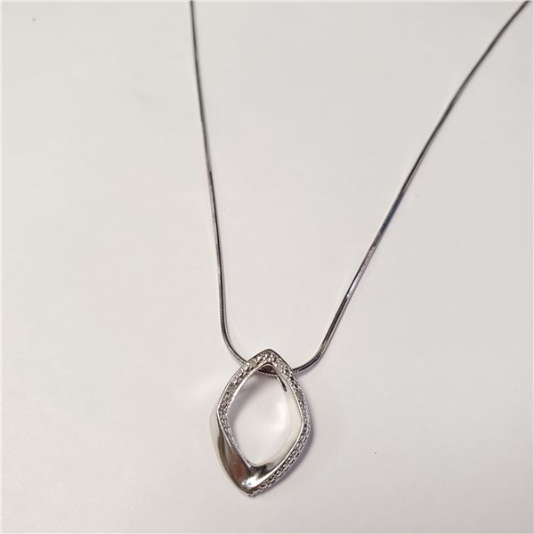 SILVER DIAMOND 18" NECKLACE