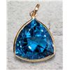 Image 1 : 10K(1.63G) BLUE TOPAZ (7CT) PENDANT APPRAISED