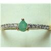 Image 2 : SILVER GENUINE EMERALD RING SZ 6.5