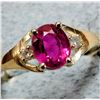 Image 2 : 10K(1.61G) LAB RUBY (0.95CT), DIAMOND (0.04CT)