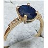 Image 3 : 10K(1.89G) SAPPHIRE (1.4CT) DIAMOND (0.06CT) RING