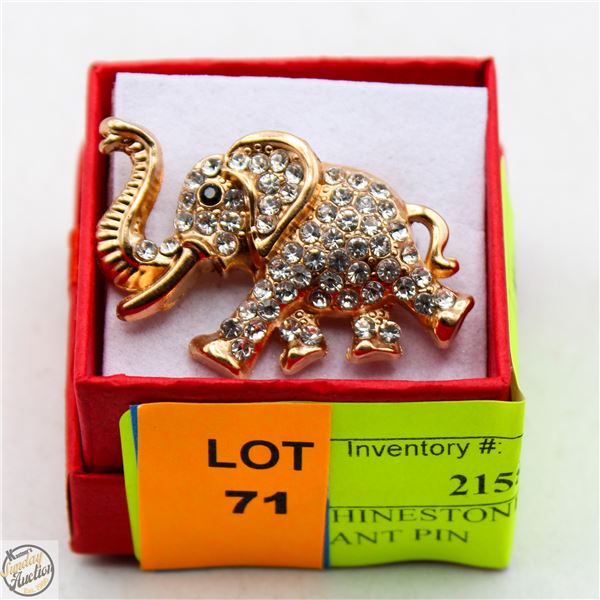 NEW RHINESTONES FILLED ELEPHANT PIN