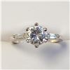 Image 1 : SILVER CUBIC ZIRCONIA RING SIZE 7