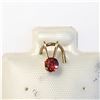 Image 1 : 14K YELLOW GOLD GARNET PENDANT, MADE IN CANADA