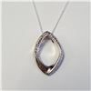 Image 1 : SILVER DIAMOND 18" NECKLACE