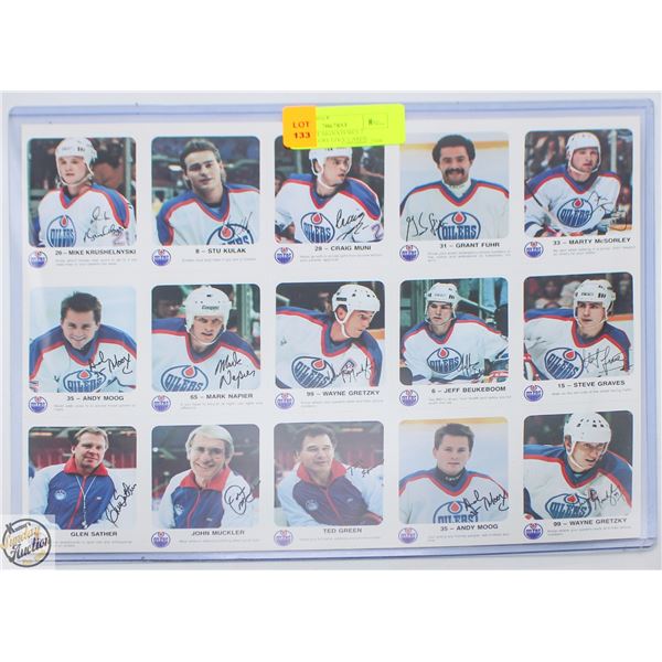 86-87 UNCUT SIGNATURES 2 DIFFERENT GRETZKY CARDS