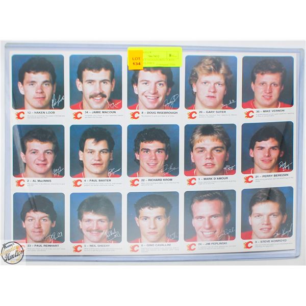 85-86 UNCUT SIGNATURES 15 RED ROOSTER FLAMES